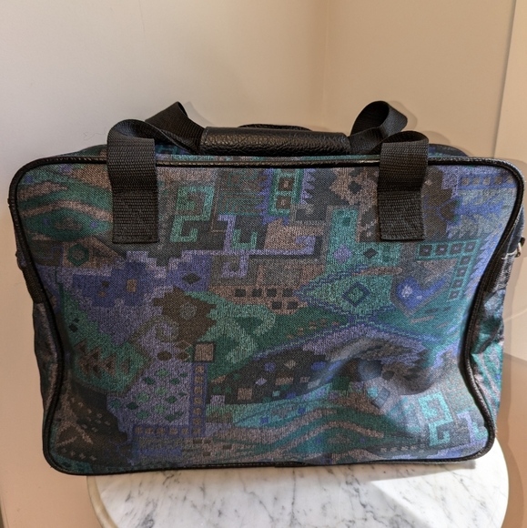 Vintage Aztec Print Carry On Travel Bag - Picture 2 of 9